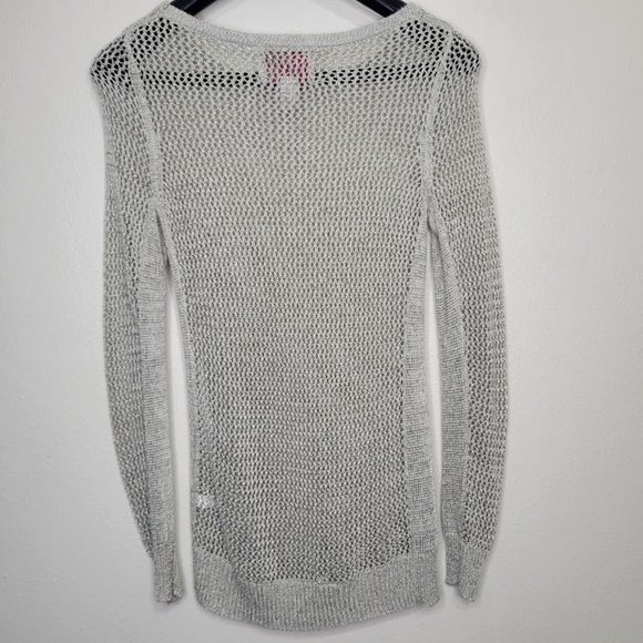 Banana Republic Heritage Silver Open Knit Sweater Size S - Picture 4 of 7